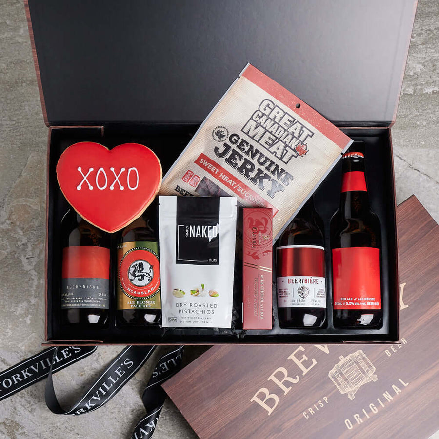 Great Canadian Meat and Beer Gift Basket, Valentine's Day gifts, cookie gifts, beer gifts