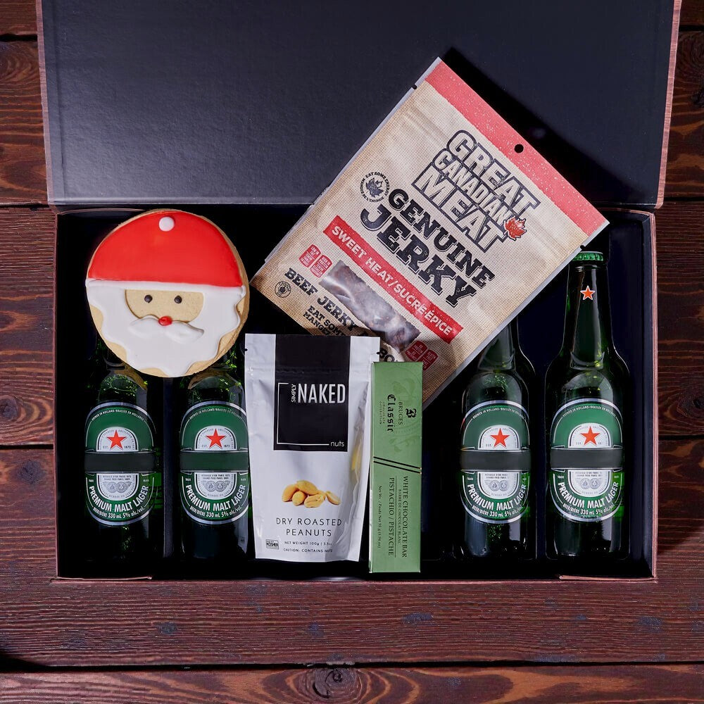 Christmas Boozy Beer & Treats Gift Basket
