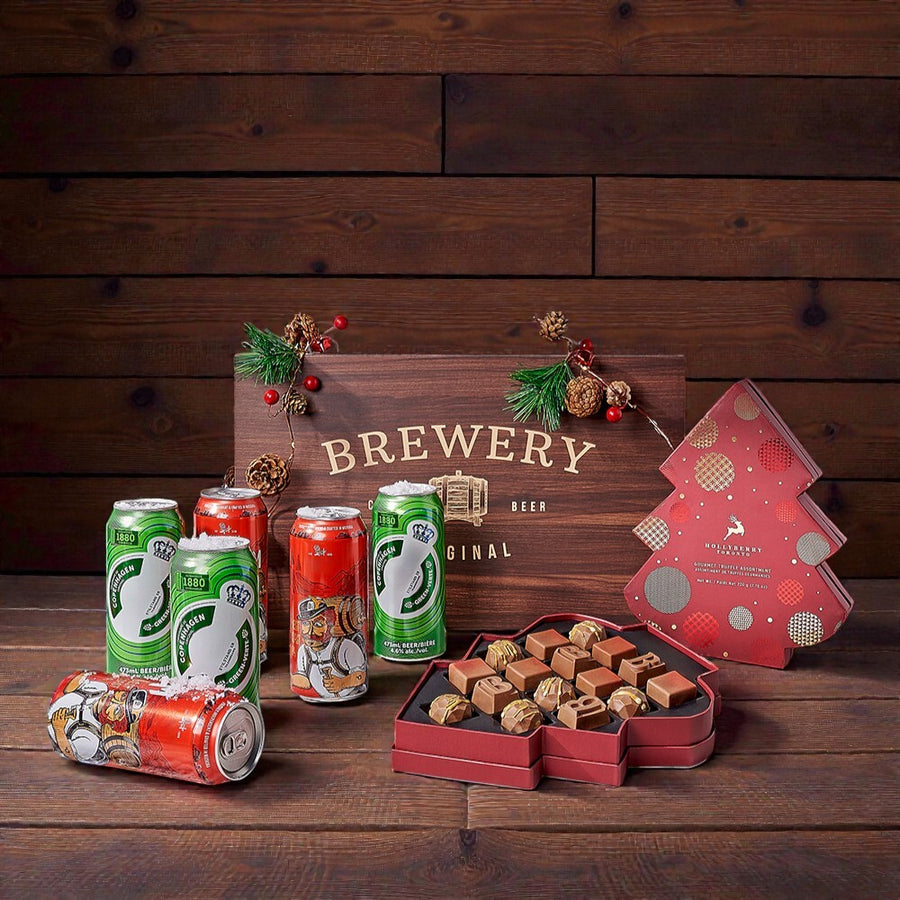 Frosty Season Beer Gift Set, beer gift, beer, chocolate gift, chocolate, Christmas gift, Christmas, craft beer gift, craft beer, USA delivery