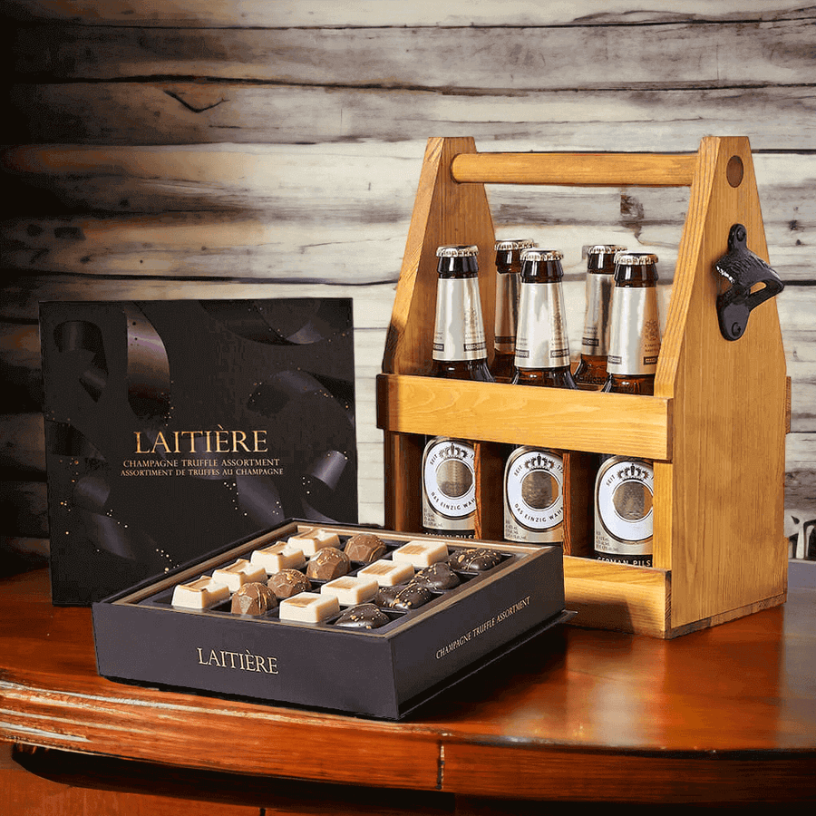Make this special occasion even better with the Beer & Truffle Graduation Gift.