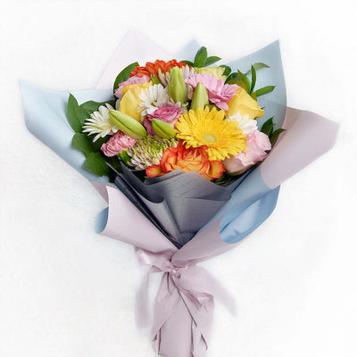 Multi-coloured mixed floral bouquet. USA Delivery.
