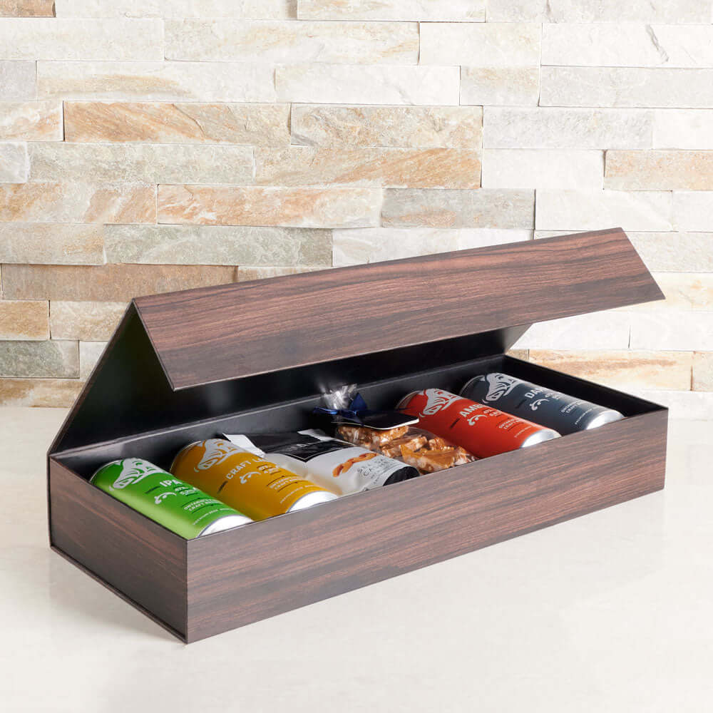 Craft Beer Sampler Snack Box, beer gift baskets, gourmet gifts, gifts, peanut brittle, beer, cashews