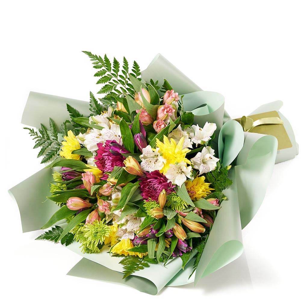 Eternal Sunshine Mixed Peruvian Lily Bouquet - Mixed Floral Bouquet Gift - USA Delivery