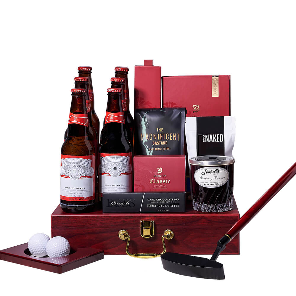 Golf Enthusiast Beer Gift Set, golf gift, golfing, golf gift basket, beer gift, beer, beer gift basket, coffee gift, coffee, coffee gift basket