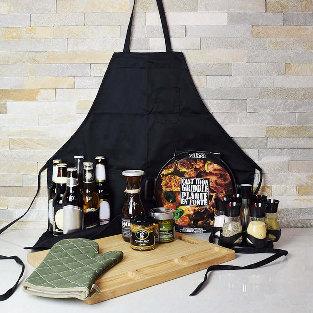 The Grillfather Gift Basket has everything the chef in your life needs to host a memorable evening
