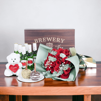 It's A Fun Surprise! Flowers & Beer Gift
