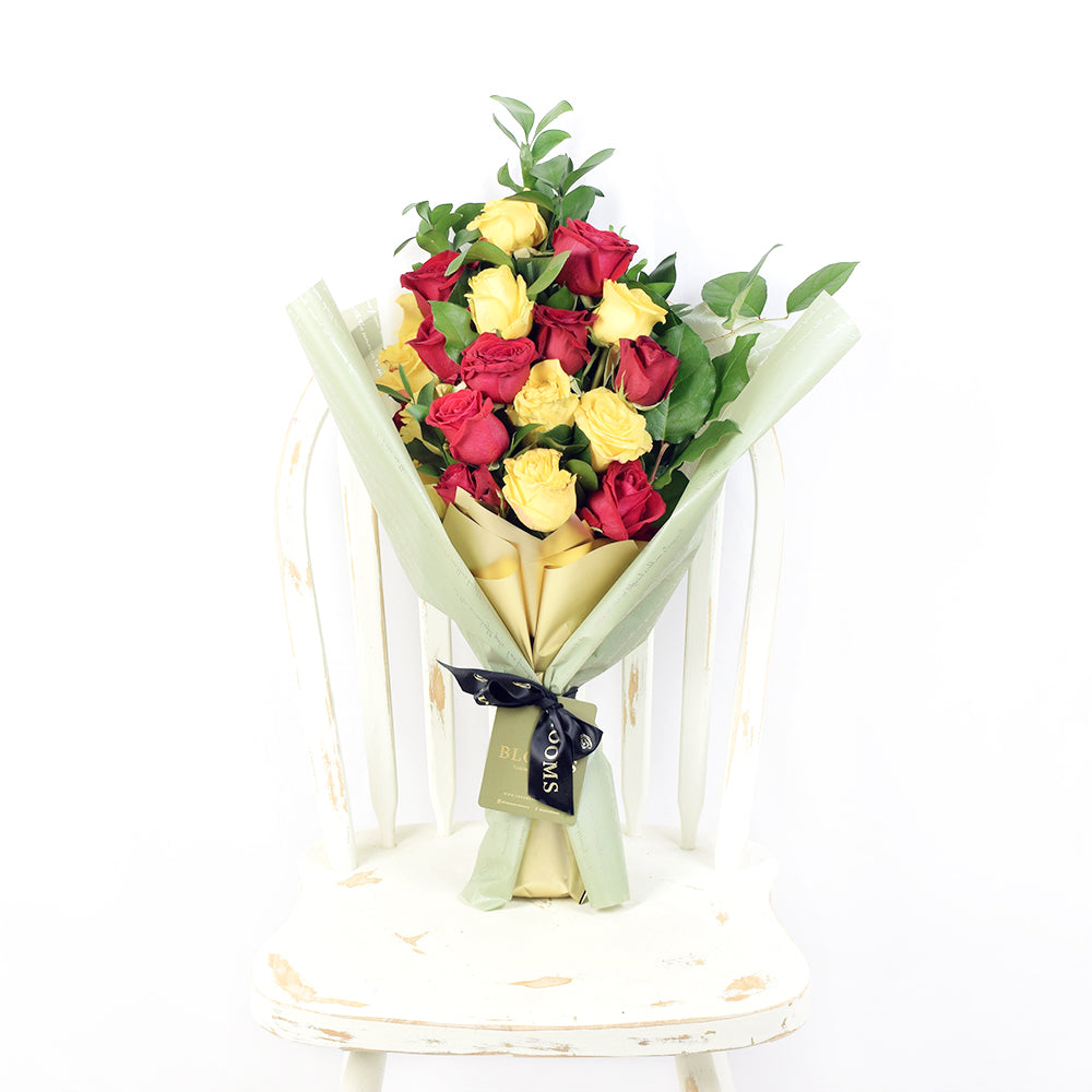 Red & Yellow Roses - Same Day Flower Delivery - Flower Gifts