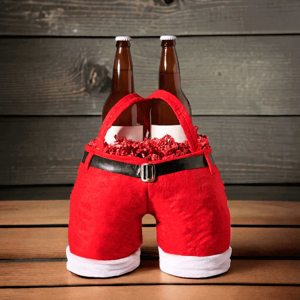 The two craft beers will come with a pair of festive Santa pants