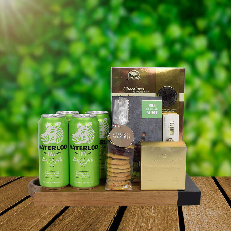 St. Patrick’s Day Beer & Chocolate Basket, beer gift baskets, beer gif crates, gourmet gift baskets, St. Patrick's Day gift baskets