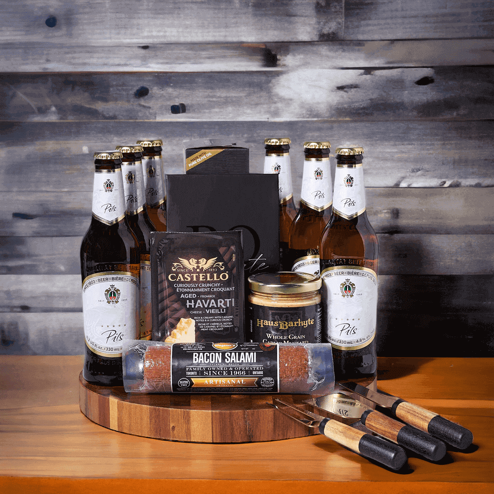 The Scrumptious Appetizer & Beer Gift Set - Beer Gift Baskets - Hops  Collective USA delivery