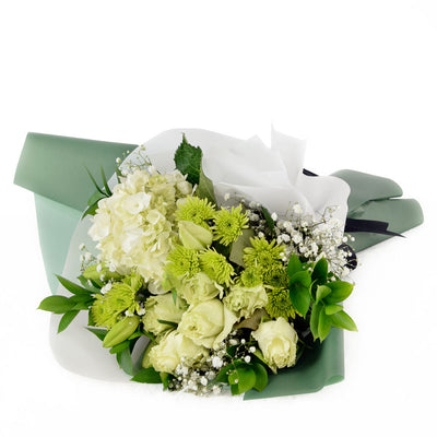 Blossoming Sunrise Mixed bouquet in white and cream. USA Delivery.