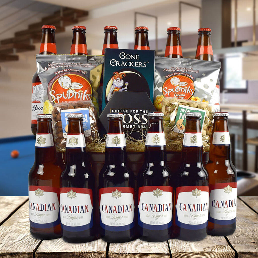 Canadian & Buds Beer Gift Basket