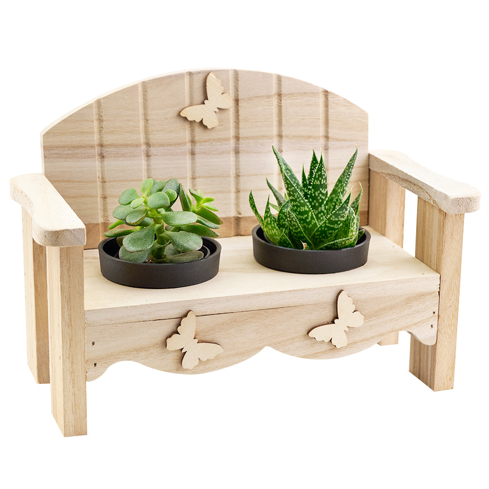 Succulent Greenhouse Garden Bench